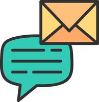 Mail Solid Fill Symbol vector
