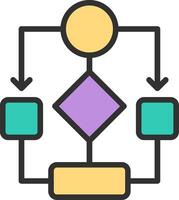 Data Flow Dark Mode Symbol vector