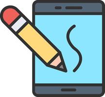 Tablet Interface Line Graphic vector