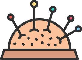 Pin Cushion Digital Outline Piece vector