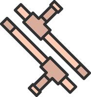 Tonfa Minimal Graphic Visual vector