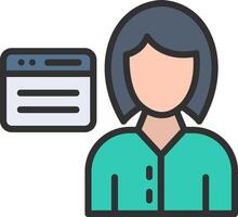 Web Page Interface Line Graphic vector