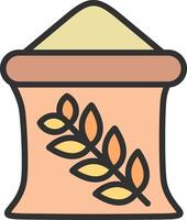 Wheat Sack Hand-Drawn Sketch Symbol vector