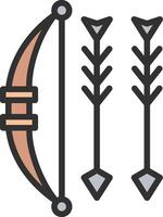 Bow And Arrow Soft Outline Graphic vector