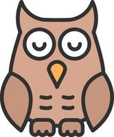 Owl Minimal Art Object vector