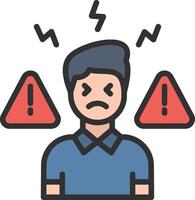 Panic Attack 3D Rendered Symbol vector