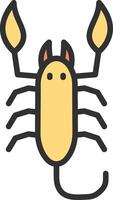 Scorpion Outlined Frame Object vector