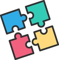 Puzzle Creative Sketch Element vector