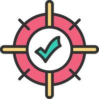 Target Bold Outline Badge vector