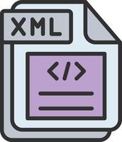 XML Modern Color Symbol vector