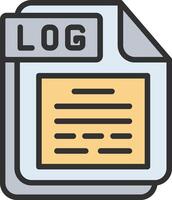 LOG Dark Mode Symbol vector