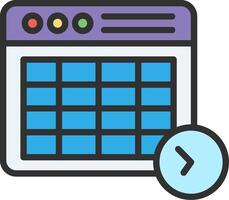 Spreadsheet Vivid App Element vector