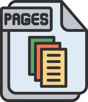 PAGES Color Stroke Symbol vector