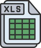 XLS Flat Design Piece vector