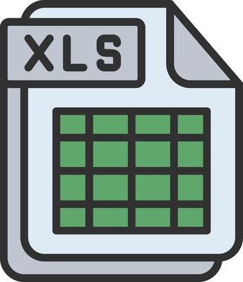 XLS Flat Design Piece