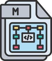 M Elegant Shape Symbol vector