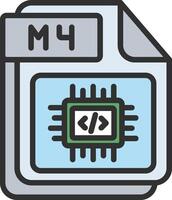 M4 Shadowed Flat Design vector