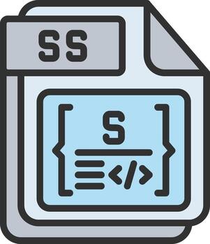 ss agudo borde visual vector