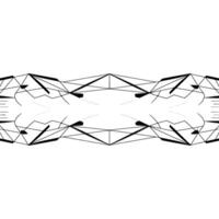 Abstract Geometric Black Lines on White, Minimalist Composition. vector