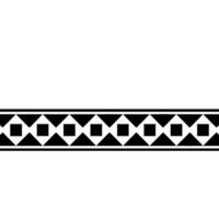 Geometric Border Pattern, Black and White Element. vector