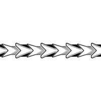 Geometric Arrow Chain on White Background. vector