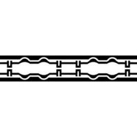 Geometric Border Modern Black White Element. vector