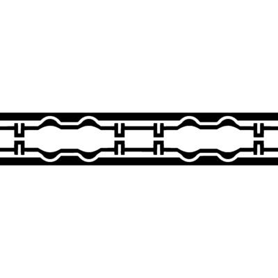 Geometric Border Modern Black White Element.