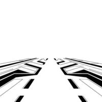 Futuristic Abstract Technology , Geometric Lines on White Background. vector