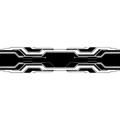 Minimalist Tech Black White Circuit Board Abstract.