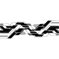 Abstract Tech Minimalist Circuitry on White. vector