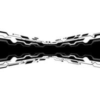 Tech Interface Abstract, Black Lines on White Space, Digital. vector