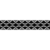 Geometric Black and White Pattern Border, Modern. vector