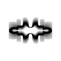 Geometric Abstract Black White Op Art. vector