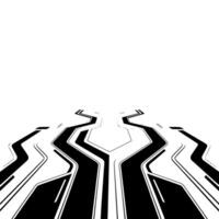 Abstract Circuitry , Perspective View, Modern Technology Background. vector