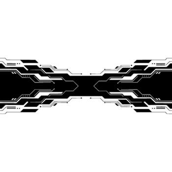 Futuristic Tech Background with Circuit Board Elements in Black and Teal. vector