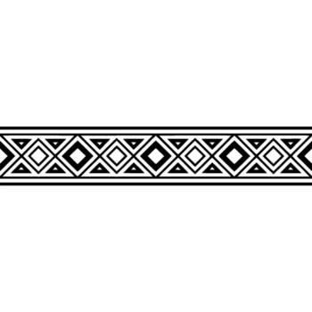 Geometric Black and White Border , Repeating Pattern. vector