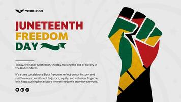 Juneteenth Freedom Day Social Media Post template