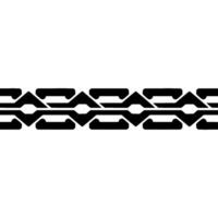 Geometric Tech Pattern Black and White Border. vector