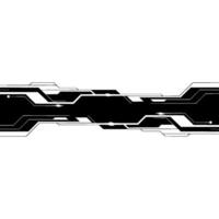Futuristic Tech Banner Black and White Circuitry with Sparkle. vector