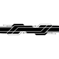 Abstract Techy Black Lines on White Background. vector