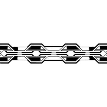 Futuristic Border Element with Geometric Pattern. vector