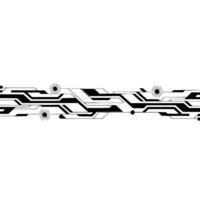 TechInspired Abstract Black Circuitry on White Background. vector