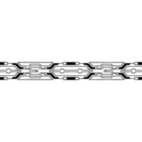 Futuristic Circuitry Border Tech Element on White. vector