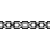 Geometric Black and White Pattern Repeating Interlocking Forms. vector