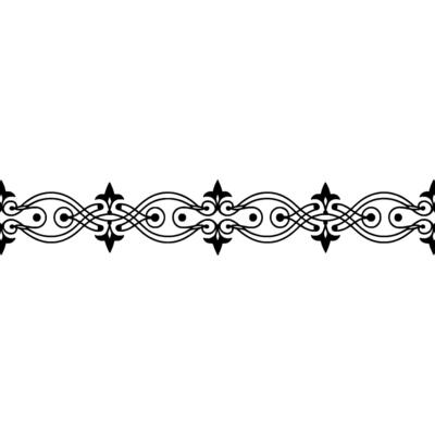 Elegant Black Ornate Border on White Background.