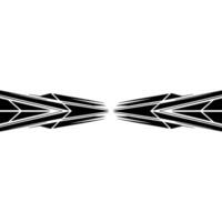 Geometric Black and White Abstract Border or Background Element. vector