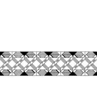 Abstract Geometric Border on White Background. vector