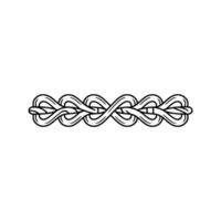 Handdrawn Infinity Knot Border on Gray Background. vector