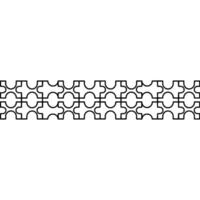 Geometric Black Border on White Background, Modern Minimalist. vector