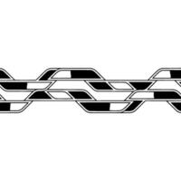 Abstract Geometric Interwoven Ribbon on Gradient Background. vector